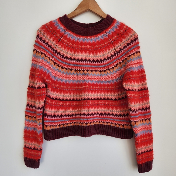 American Eagle Outfitters Sweaters - American Eagle Outfitters Vibrant Striped Crew Neck Sweater